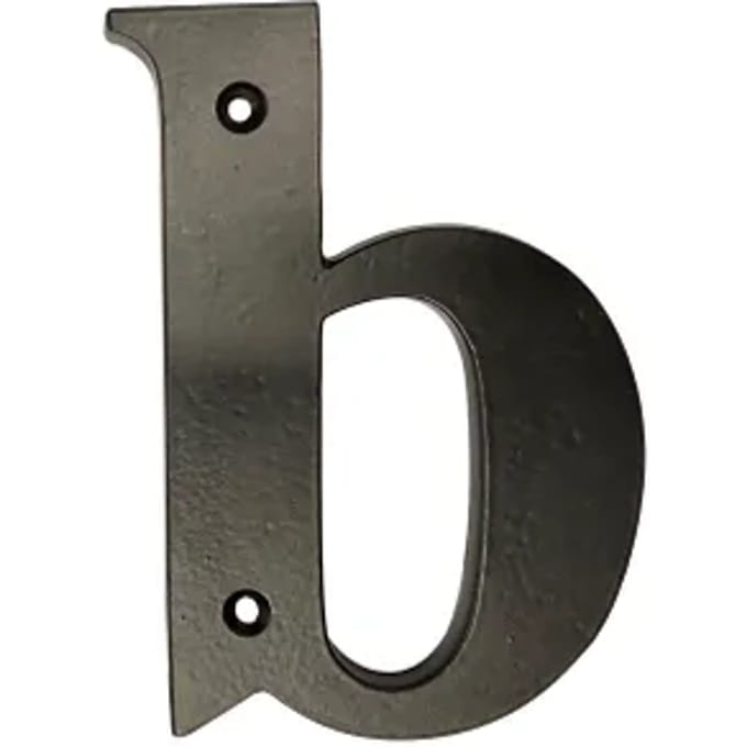 Avenue Letterboekje - B - Metaal - Zwart - Hoogte 10cm