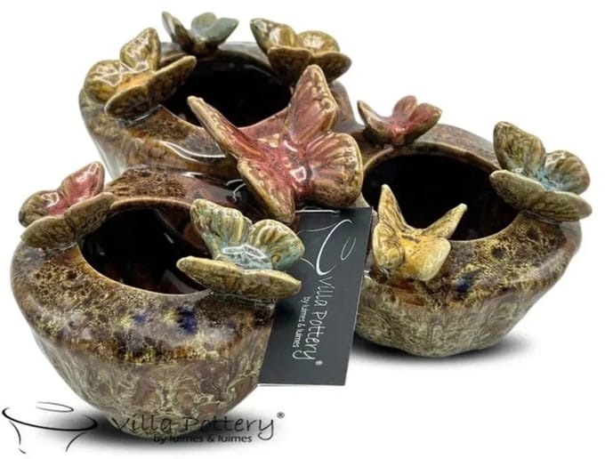 Butterfly vlinder vaas 16,5cmx16,5cmx8.3 cm