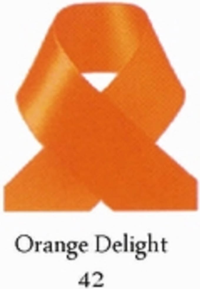 Satijnlint Orange Delight 15 mm (per meter)
