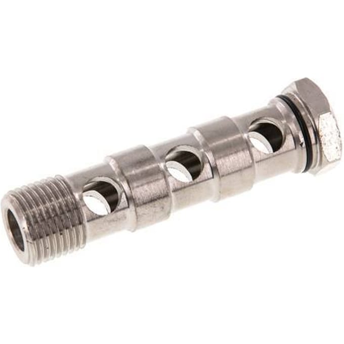 Banjobout 3-weg Vernikkeld Messing G1/2'' Buitendraad NBR