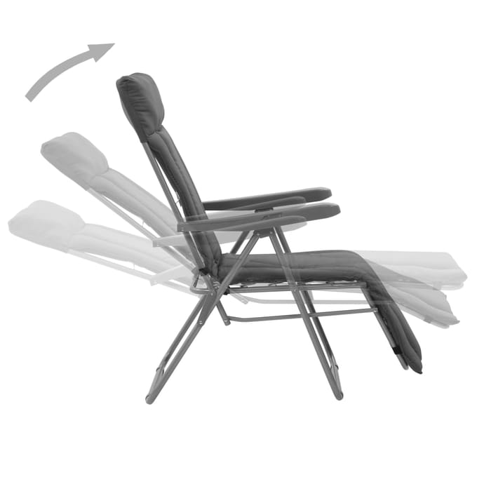 vidaXL - Opklapbare - stoelen - met - kussens, - 2 - stuks, - grijs