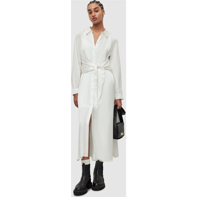AllSaints Clanetta Dress Off White Maat: 16 | Blousejurken Outlet | Dames | Wit