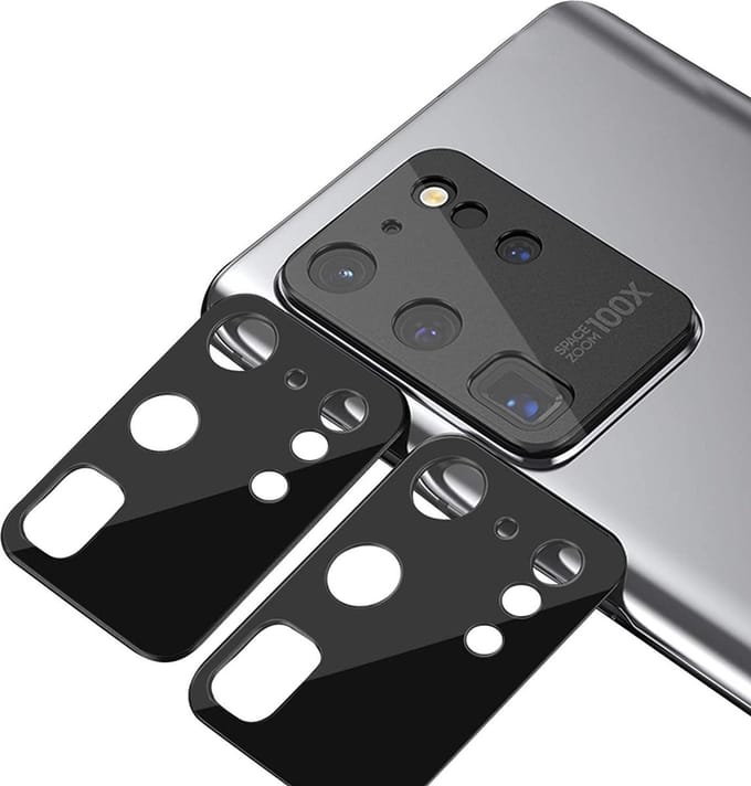 Camera lens beschermer Geschikt voor: Samsung Galaxy S20 Ultra 2-pack, krasbestendig ultradun gehard glas Screenprotector