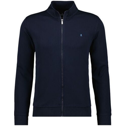 Ragman Vest Sweat Jacket Cardigan Zip With Side Pockets Donker Blauw / male