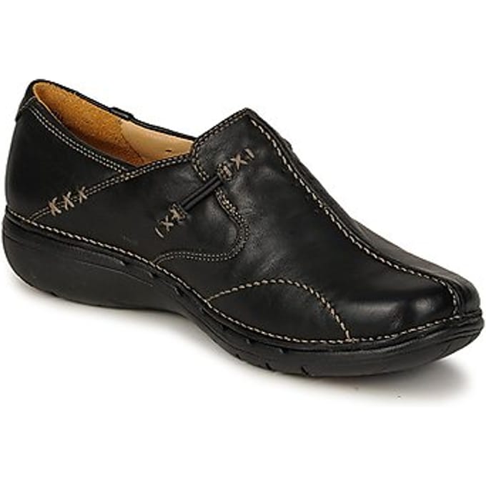 Clarks Dames Instappers - Zwart - Maat 37
