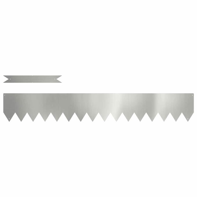 vidaXL - Grasafscherming - 30 - st - 100 - x - 0,05 - x - 15 - cm - Gegevens - staal - Zilver