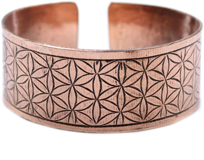 Tibetaanse Koperen armband met Levensbloem