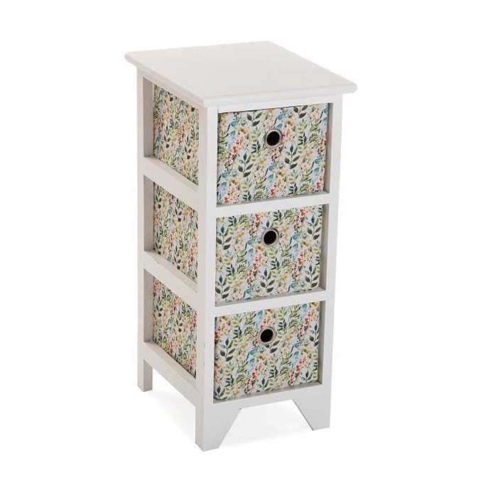 Commode de salle de bain Acuarela - Versa - 56 x 30 x 25 cm - Bois - Blanc