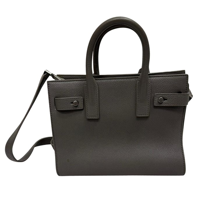 Saint Laurent Sac De Jour Nano-tas in grijs leer