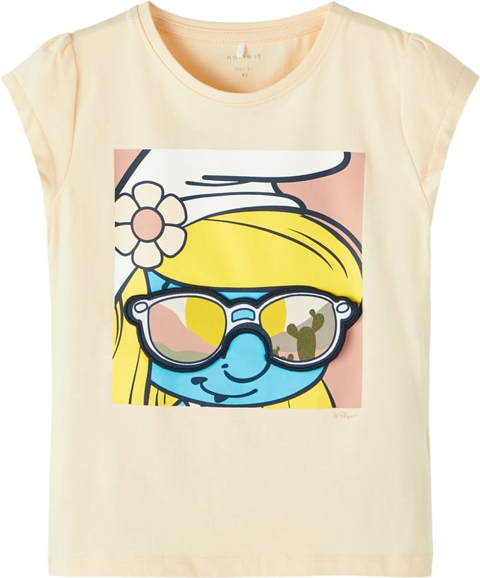 Name it - T-shirt Smurfin - Crème de pêche - NMFANI - Maat 92