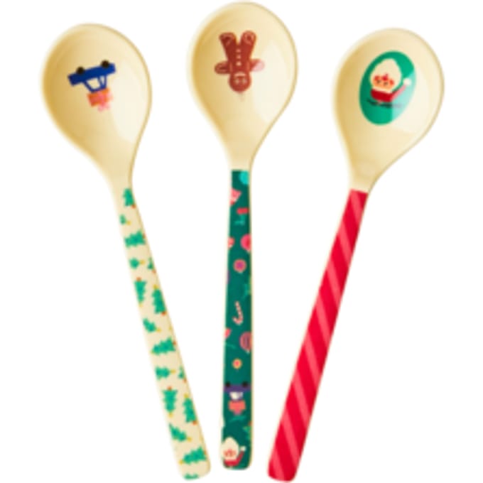Rice kerst melamine latte macchiato lepel x-mas print assorti