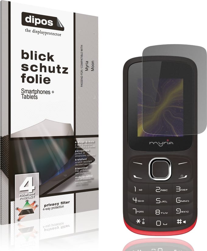 dipos – Matte Privacy Screenprotector geschikt voor Myria Moon | Anti-Spy Beschermfolie