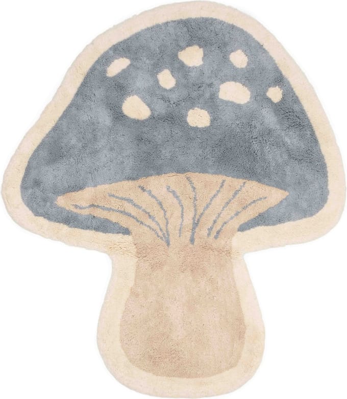 Vloerkleed paddenstoel - Blauw - Forest Friends