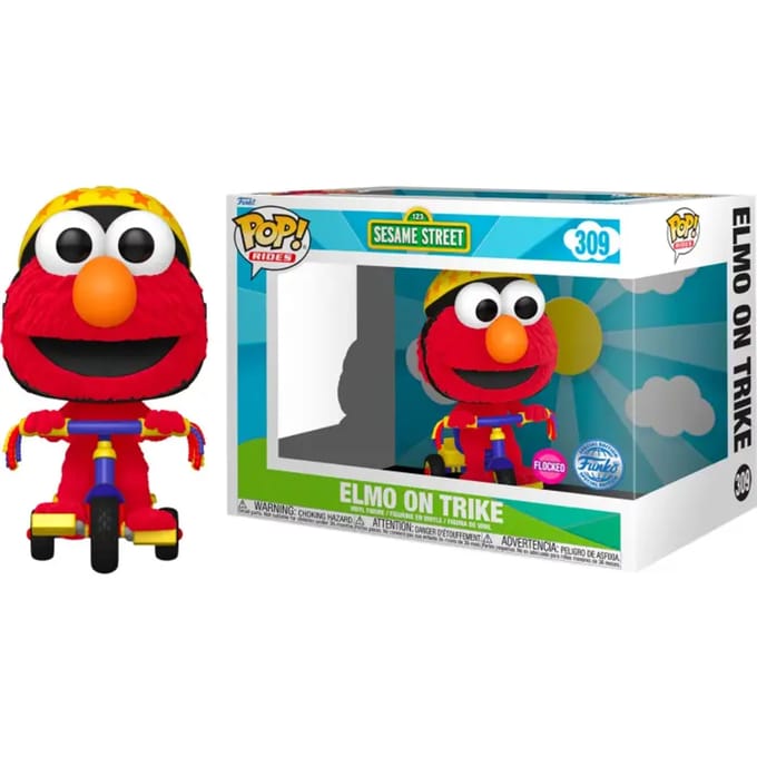 Funko Pop! Animation Rides: Sesame Street Elmo on Trike (Flocked Exclusive Special Edition)