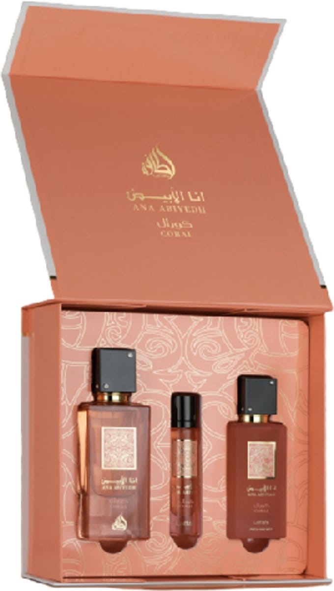 Lattafa Ana Abiyedh Coral Gift Set - Eau de Parfum