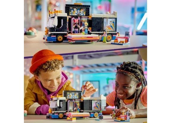 LEGO 42619 Friends Toerbus van popster Speelgoed Voertuig Bouwpakket met Poppetjes