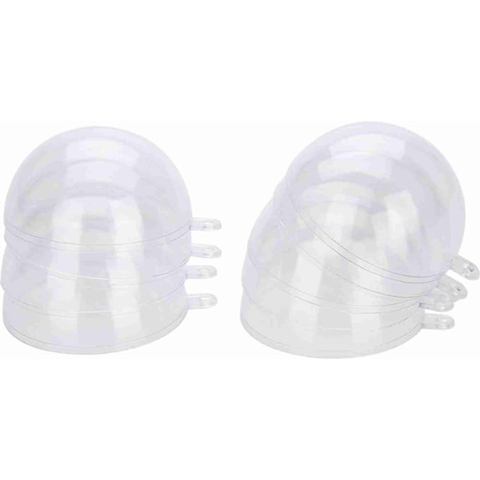 20 Stuks Vulbare Transparante Plastic Bal Bruiloft Kerst Decoratie Ornamenten (8 cm) white