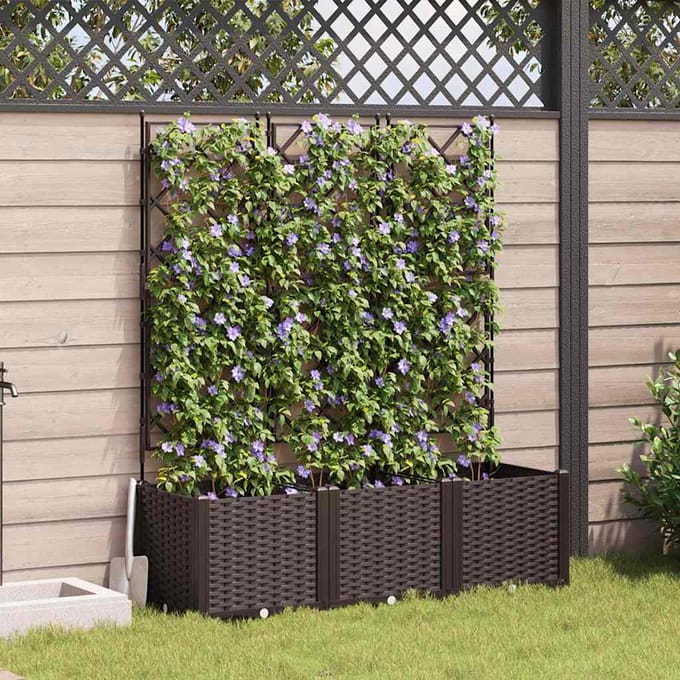 vidaXL - Plantenbak - 3 - st - Bruin - 120 - x - 40 - x - 143 - cm - PP