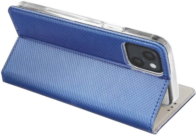 Jaym, Hoesje geschikt voor Apple iPhone 14 Plus - Magnetisch Folio met Standaard, Blauw