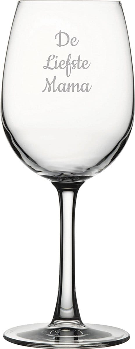 Gegraveerde witte wijnglas 36cl De Liefste Mama