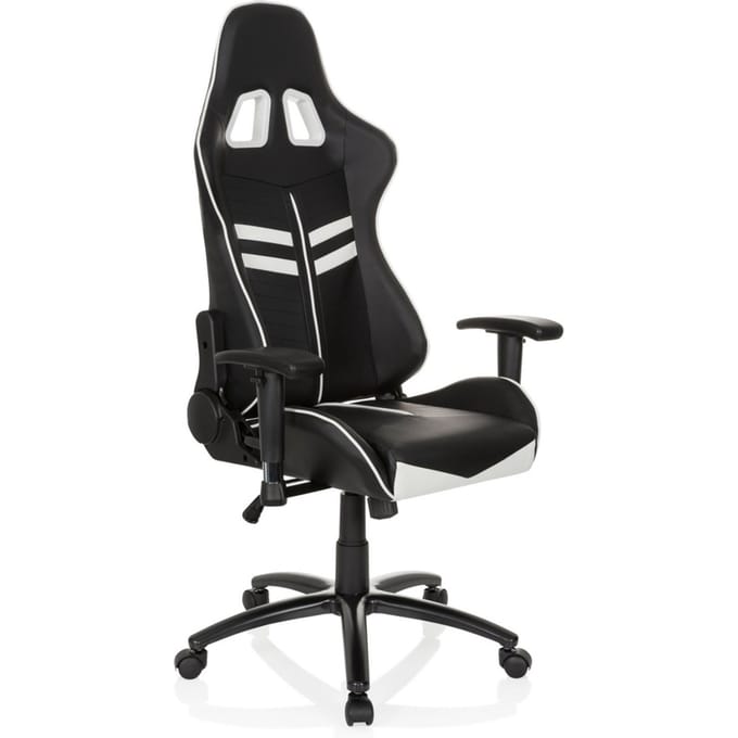 hjh office League pro - Bureaustoel - Gaming - Kunstleder - Zwart / wit