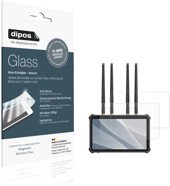 dipos – 2x Matte Pantserfolie geschikt voor Magewell Director Plus | 9H Screenprotector