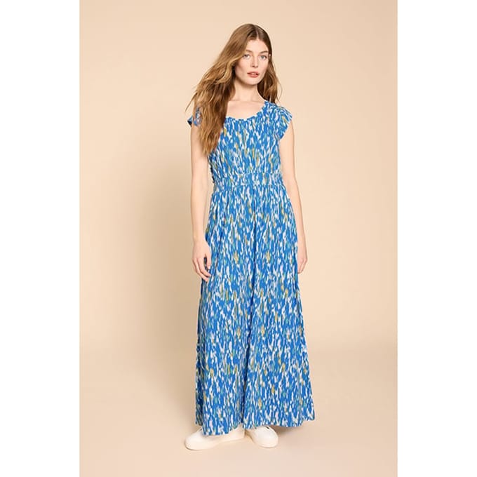 White Stuff Darcie Jersey Maxi Dre Blue Printed Taglia: 8 REGULAR | Maxi abiti Outlet | Donna | Blu
