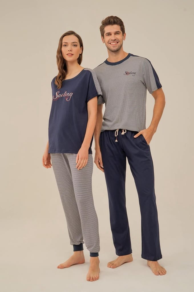 Feyza - Bijpassende Pyjamas Voor Koppels, Dames - S