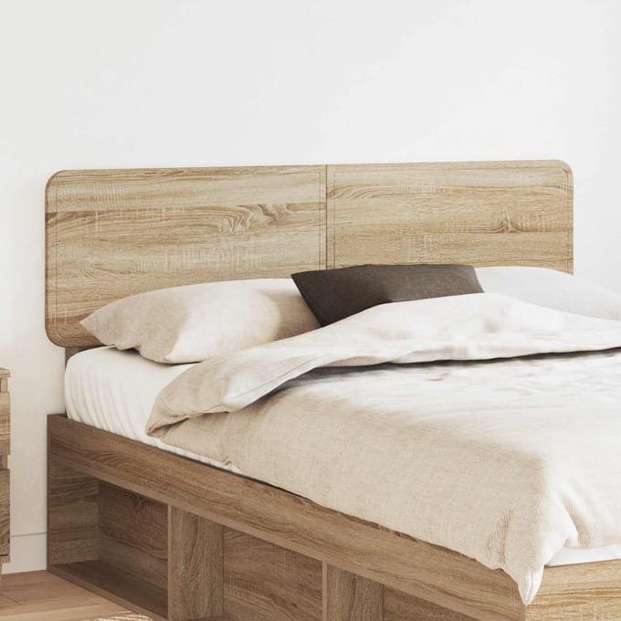 vidaXL - Hoofdbord - Sonoma - Eik - Bewerkt - hout