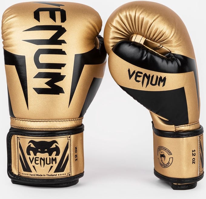 VENUM ELITE - BOKSHANDSCHOENEN - GOLD/BLACK -14OZ