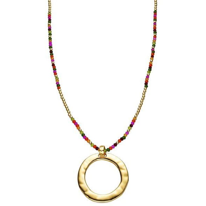 Luxeketting met Roze Kristal 18k goud afwerking - Miota