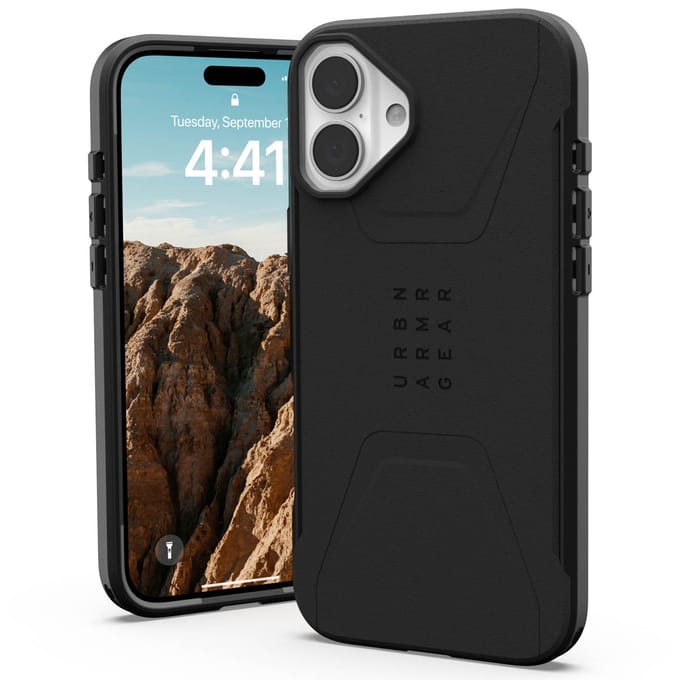 UAG Civilian Backcover MagSafe voor de Apple iPhone 16 Plus - Zwart