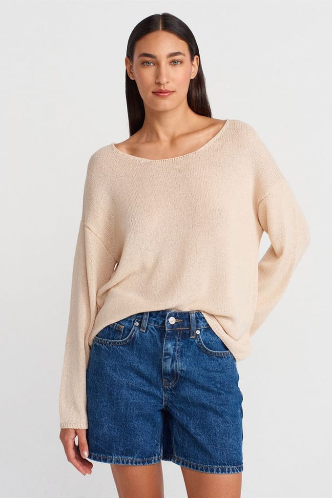 Dames Ribbeltrui met Bootcut-Hals