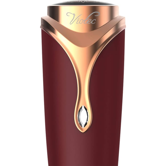 Viotec - Firelick - Mini Vibrator - Wand Vibrator - Goud en Wijnrood - Luxueus Zacht Siliconen