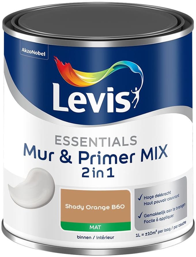 Levis - Essentials Mur & Primer Mix - Shady Orange B60 - Mengverf - 1 L