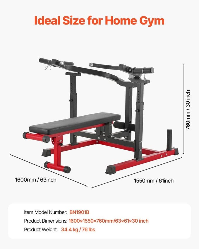 450 LBS Borstpers Machine Verstelbare Bankdrukbank Platte Schuine Bank Sportschool