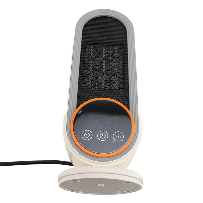 Ruimteverwarmer 1200W Keramische PTC Snelle Verwarming Verstelbare Draagbare Bureau Elektrische Verwarmer met Timer black