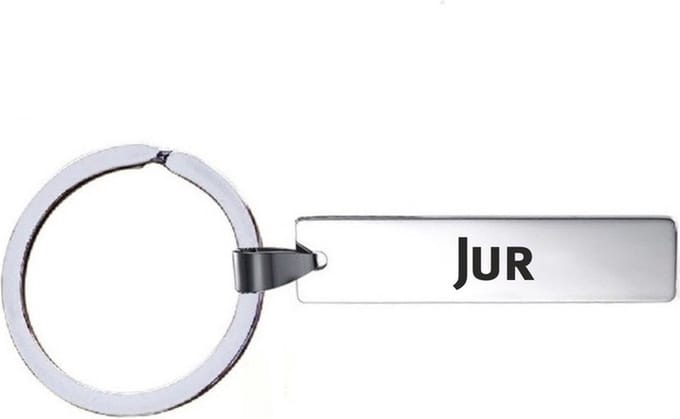 Sleutelhanger Met Naam - Jur - RVS