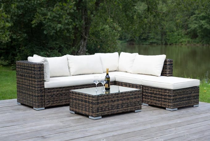 Luxe Loungeset – Weerbestendig – Zwart – Industrohome