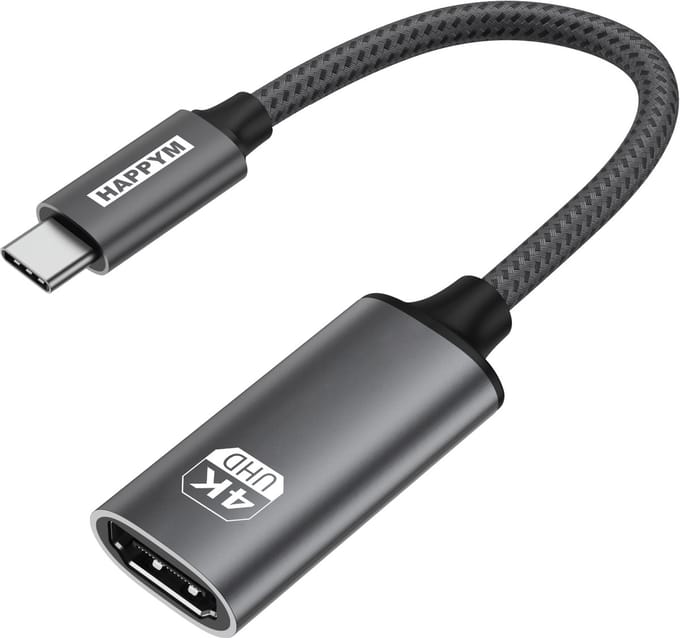 Happym USB-C naar HDMI Adapter - 4K 60Hz - HDMI Female - 20 cm