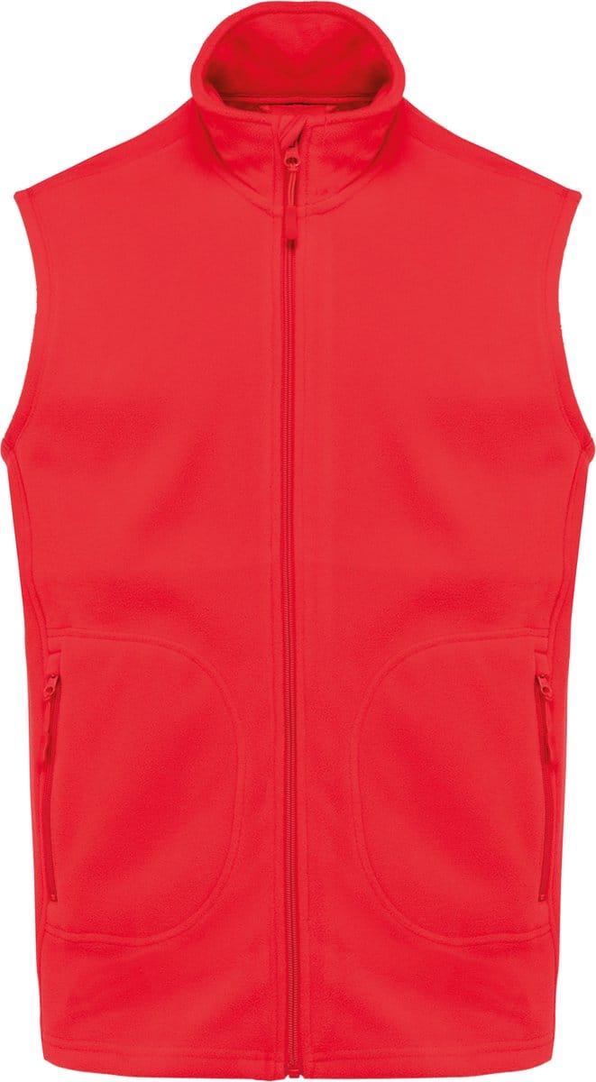 Kariban Ecologische uniseks bodywarmer van microfleece K9120 - Red - M