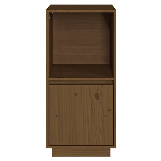 vidaXL - Dressoir - 38x35x80 - cm - massief - grenenhout - honingbruin