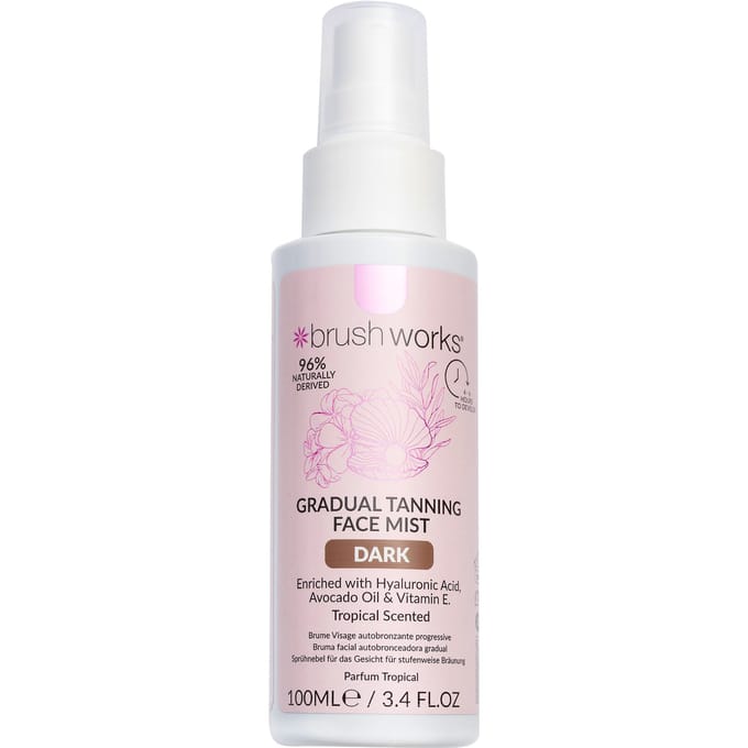 brushworks Gradual Tanning Face Mist Dark 100 ml