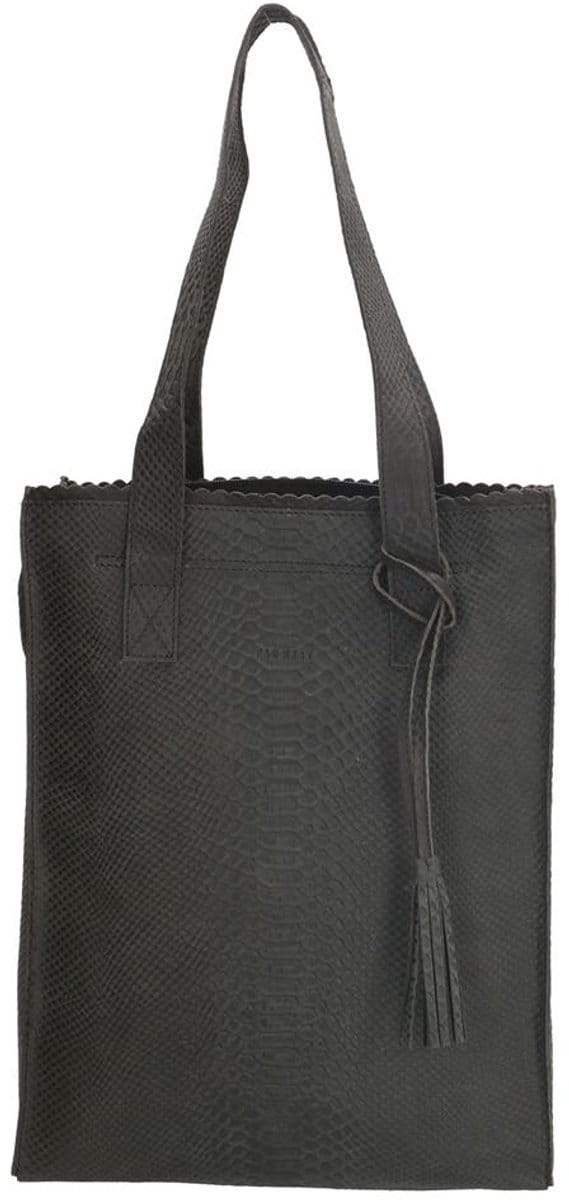 Hide & Stitches Waco Shopper 15,6 inch (34.5x19.4 cm) - 100% Leer - Zwart