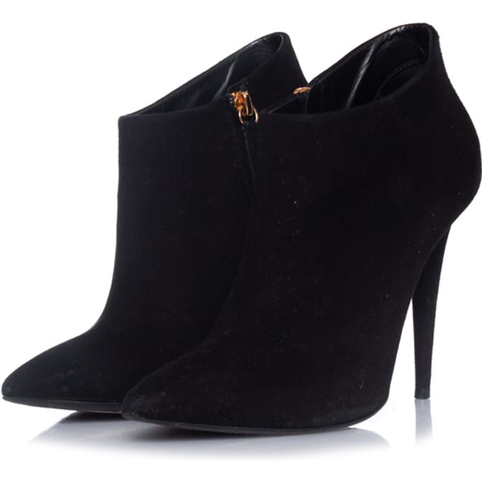 Giuseppe Zanotti zwarte suède enkellaarsjes