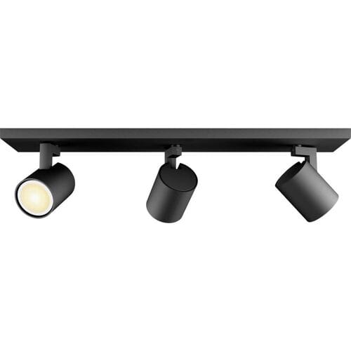Philips Hue Runner opbouwspot - warm- tot koelwit licht - 3-spots - zwart - 1 dimmer switch