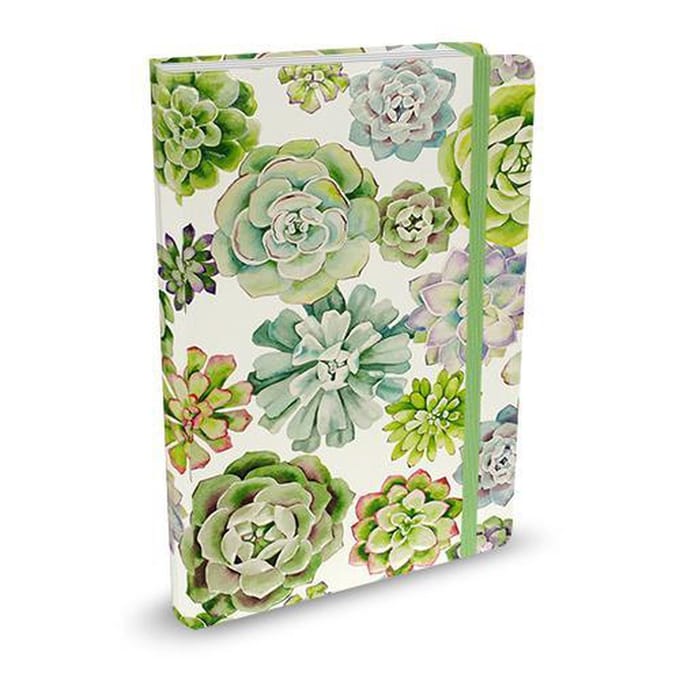 Peter Pauper compacte notitieboek - Succulent Garden - met elastieksluiting - 13x18 cm