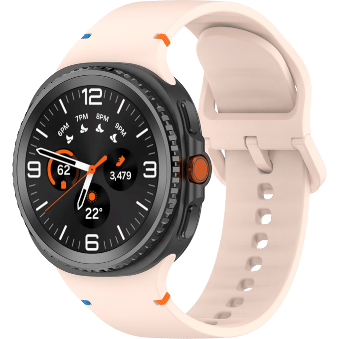 Mocaa Samsung Galaxy Watch8 Siliconen Bandje 44mm Roze