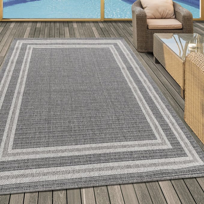 Aruba - Buitenkleed - Weerbestendig Vloerkleed - In & Outdoor - Grijs