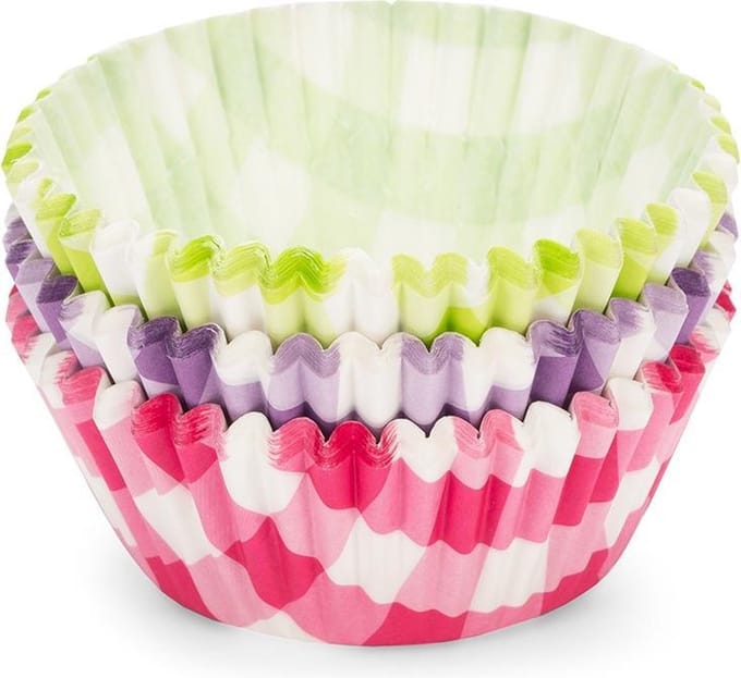 Patisse Cupcakevormpjes Geblokt Ø 7 cm - 90 Stuks